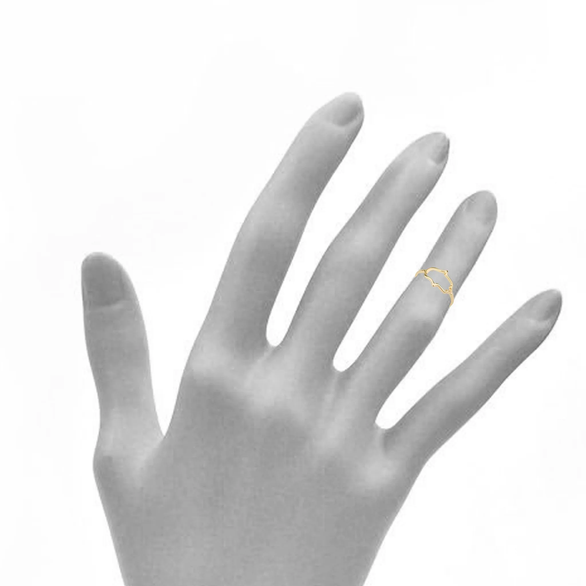 Open Hamsa Knuckle Ring