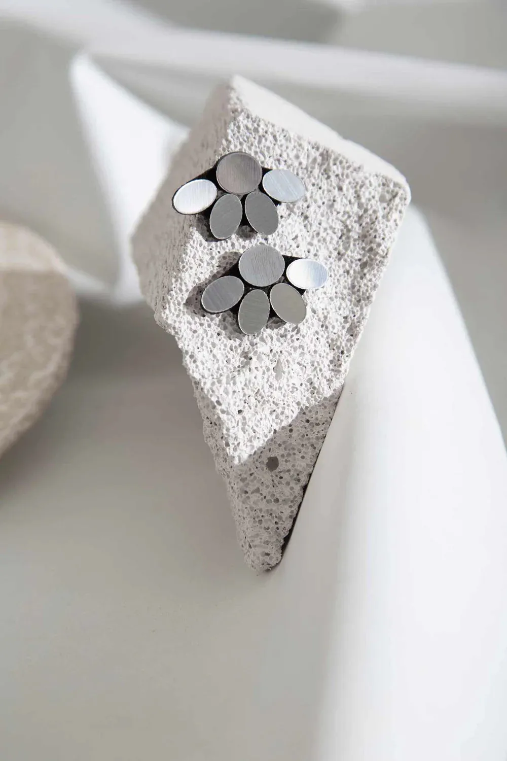 Organic Reflections Earring Small Silver
