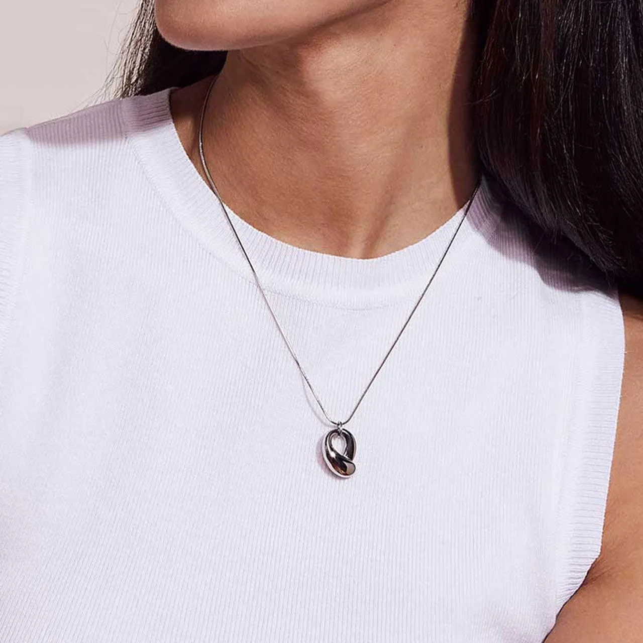 Paisley Necklace Steel