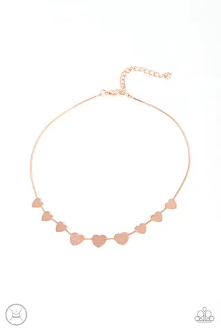 Paparazzi Dainty Desire - Copper Choker Necklace