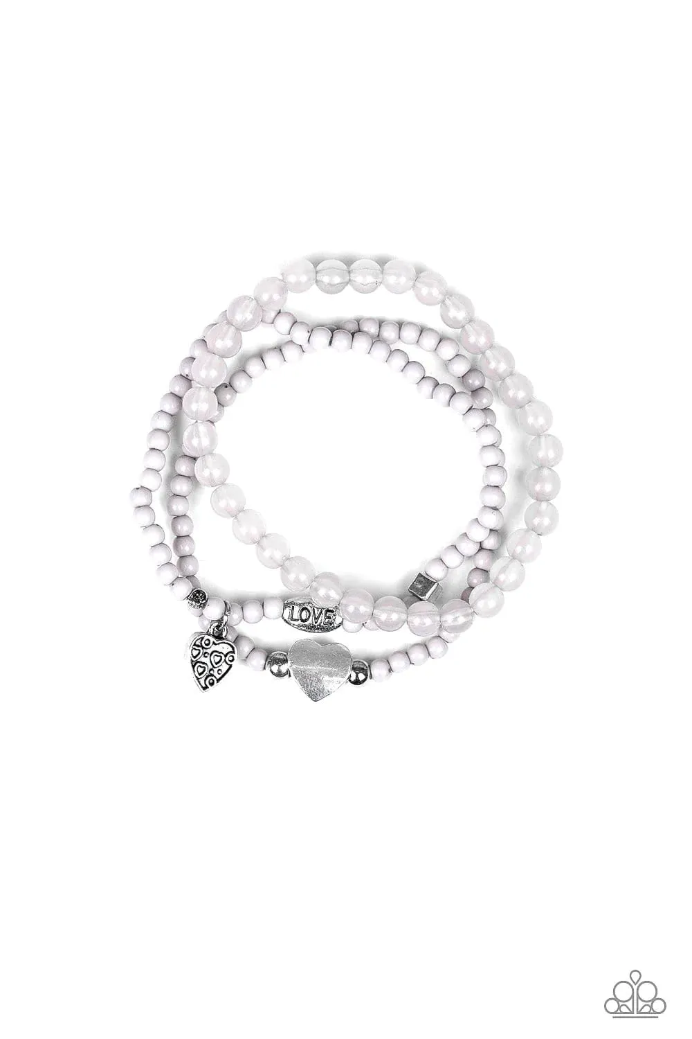 Paparazzi Really Romantic - Silver "Love" Bracelet