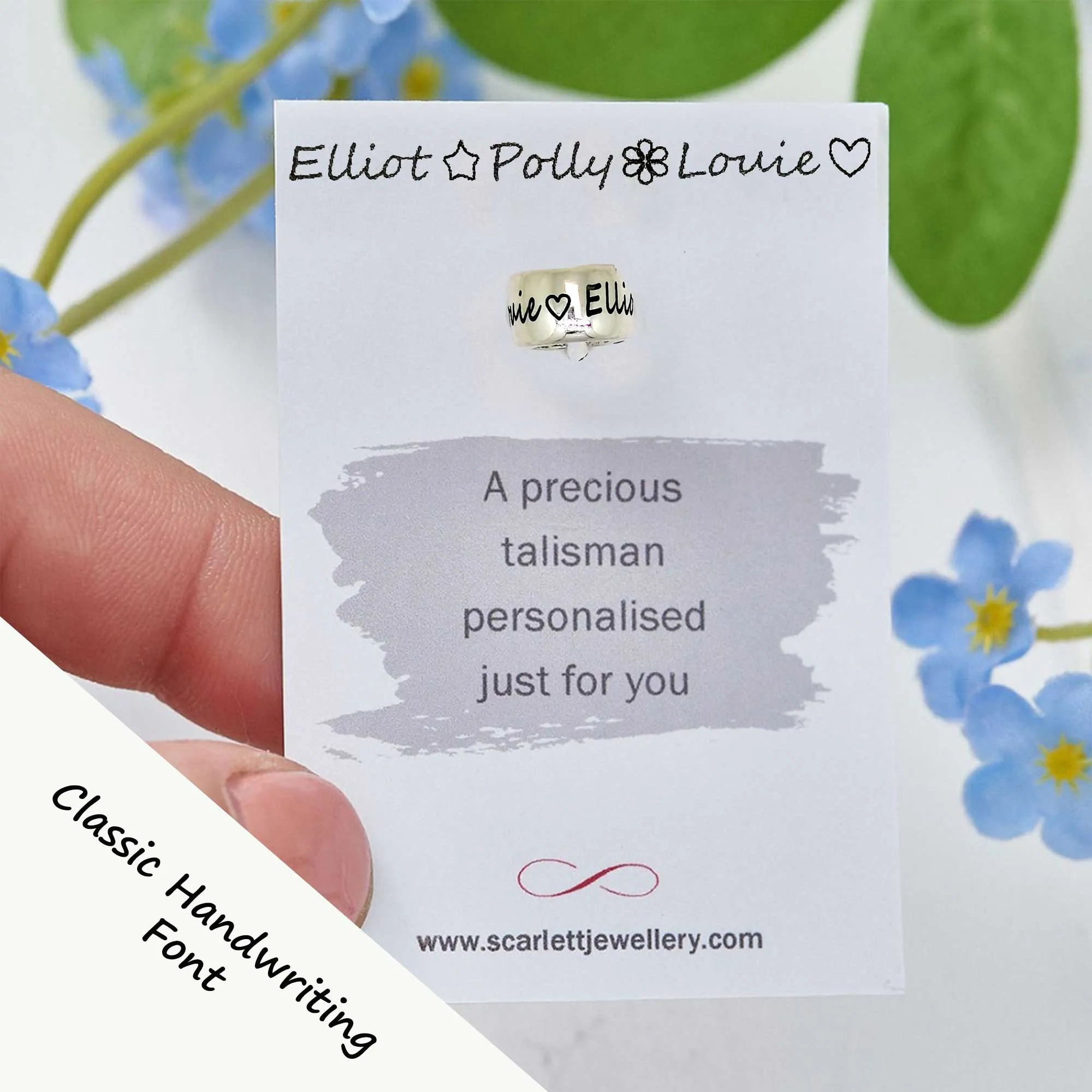 Personalised Silver Mojo Charm Bead