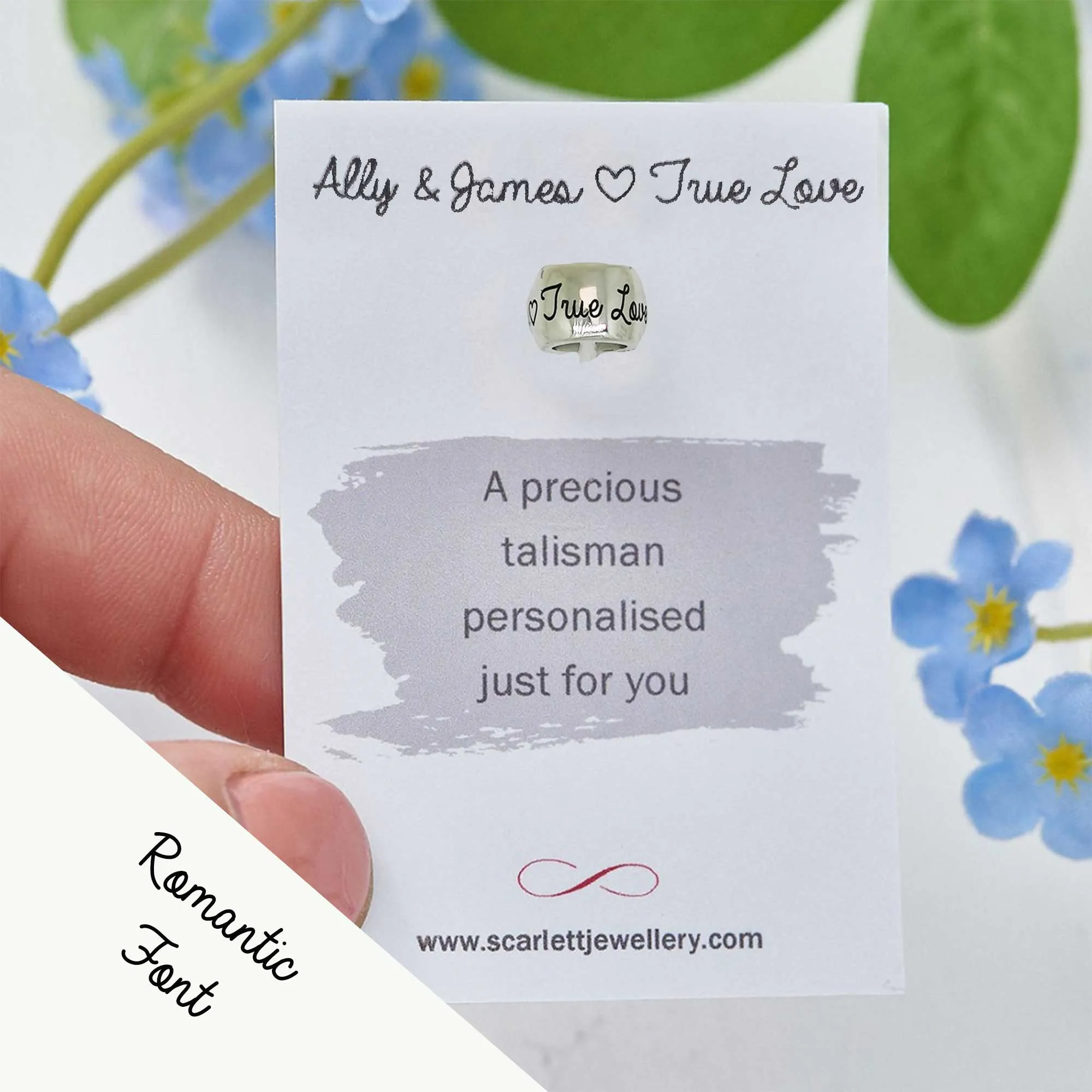 Personalised Silver Mojo Charm Bead