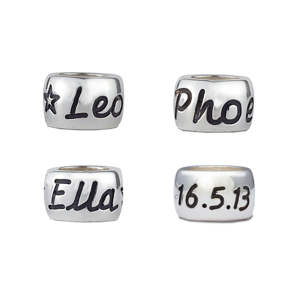 Personalised Silver Mojo Charm Bead