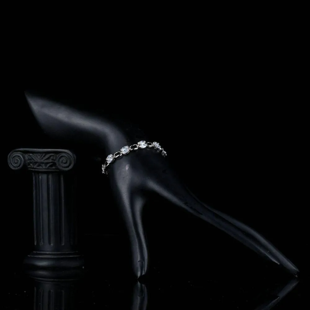 Platinum Plated Toggle Clasp Bracelet