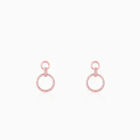 Rose Gold Shiny Drop Earrings