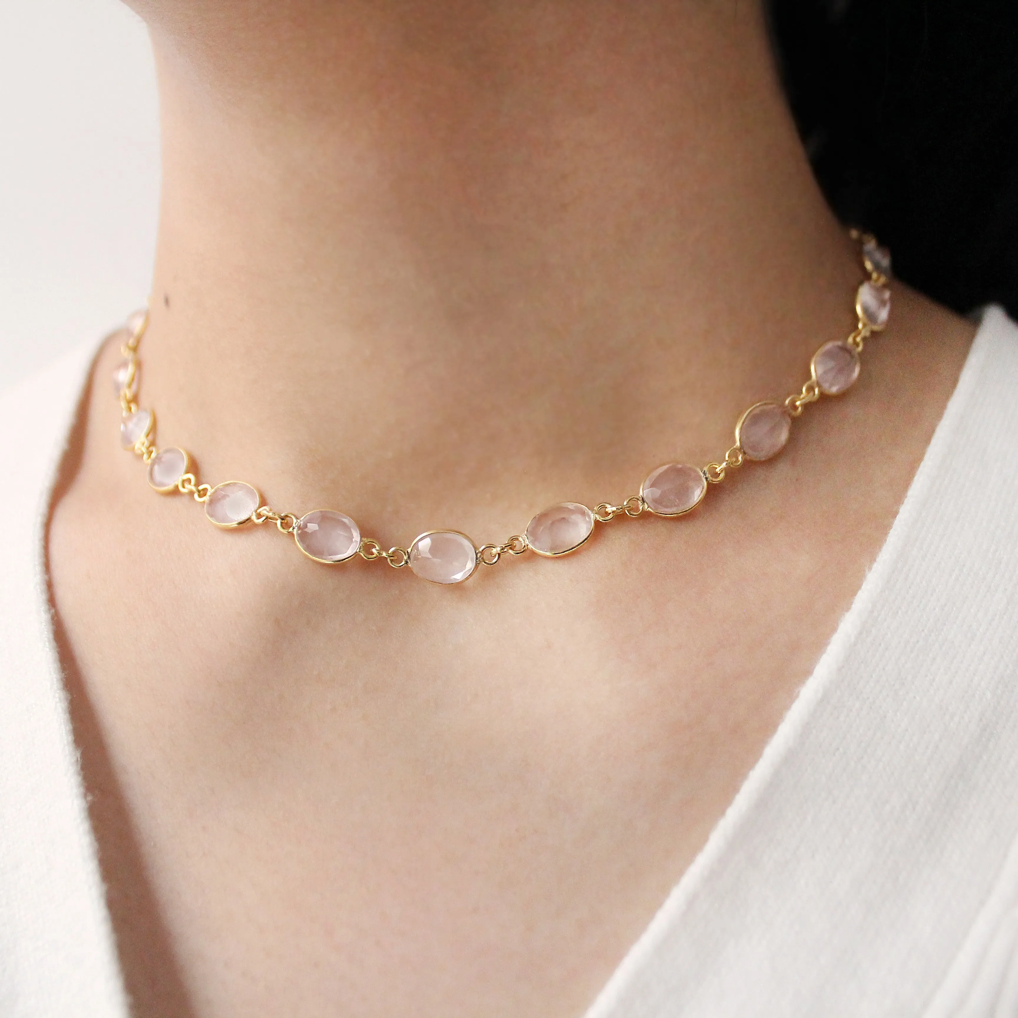 Rose Quartz Vivian Necklace
