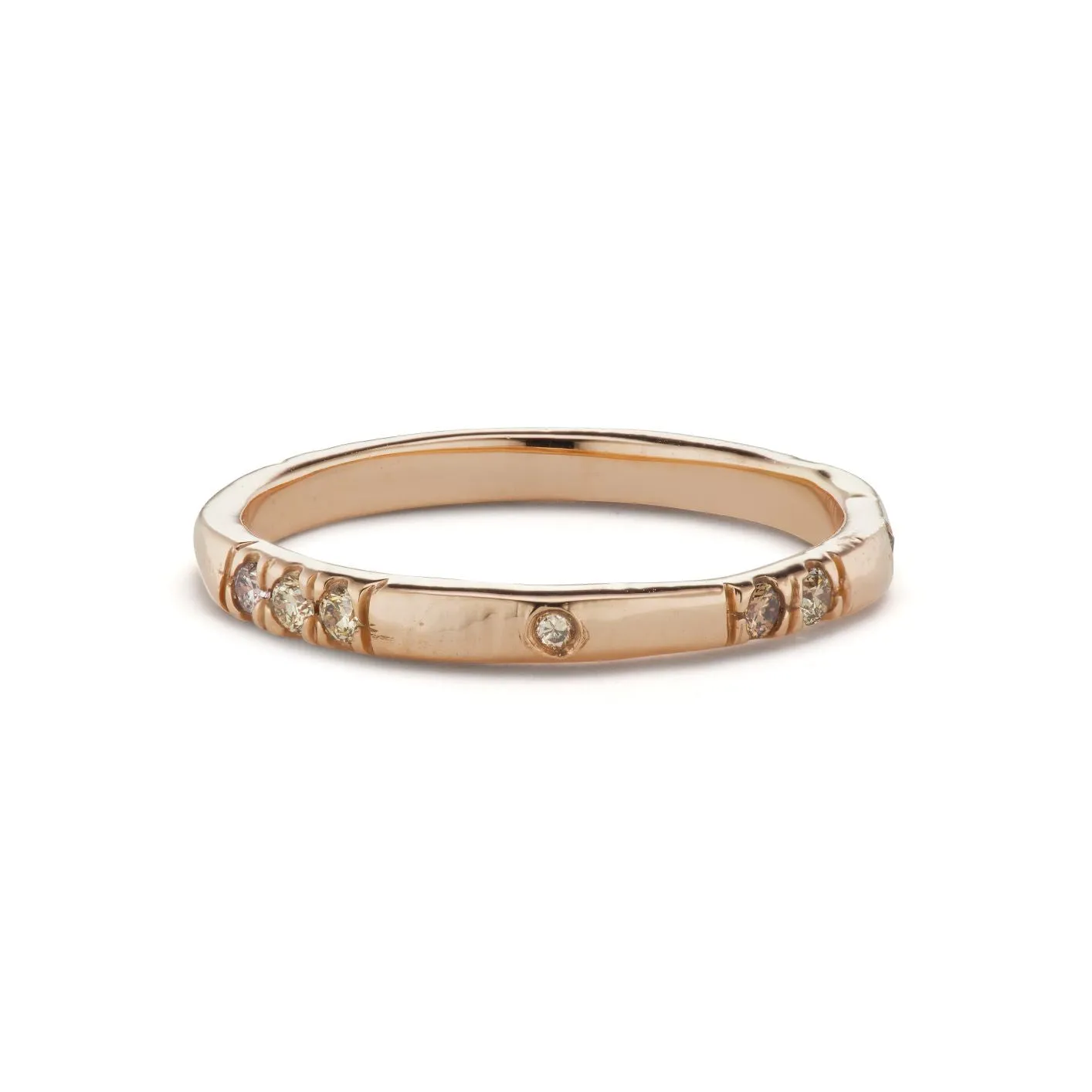 Sand Pave Band - Rose Gold