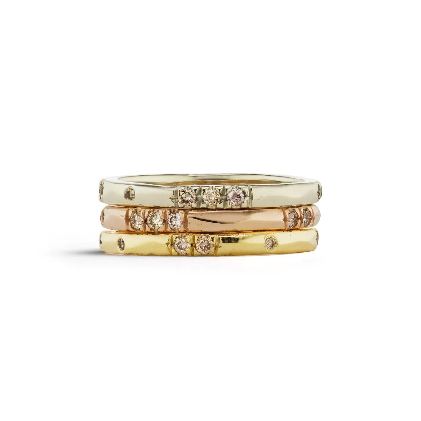 Sand Pave Band - Rose Gold