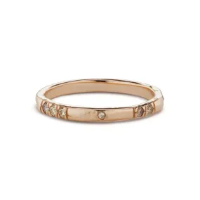 Sand Pave Band - Rose Gold