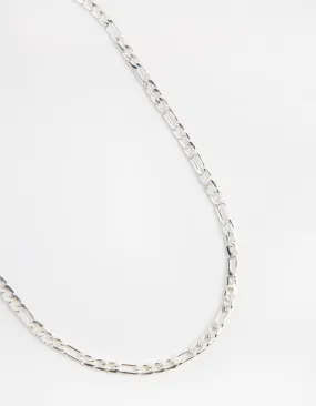 Silver 5mm Figaro Link Necklace