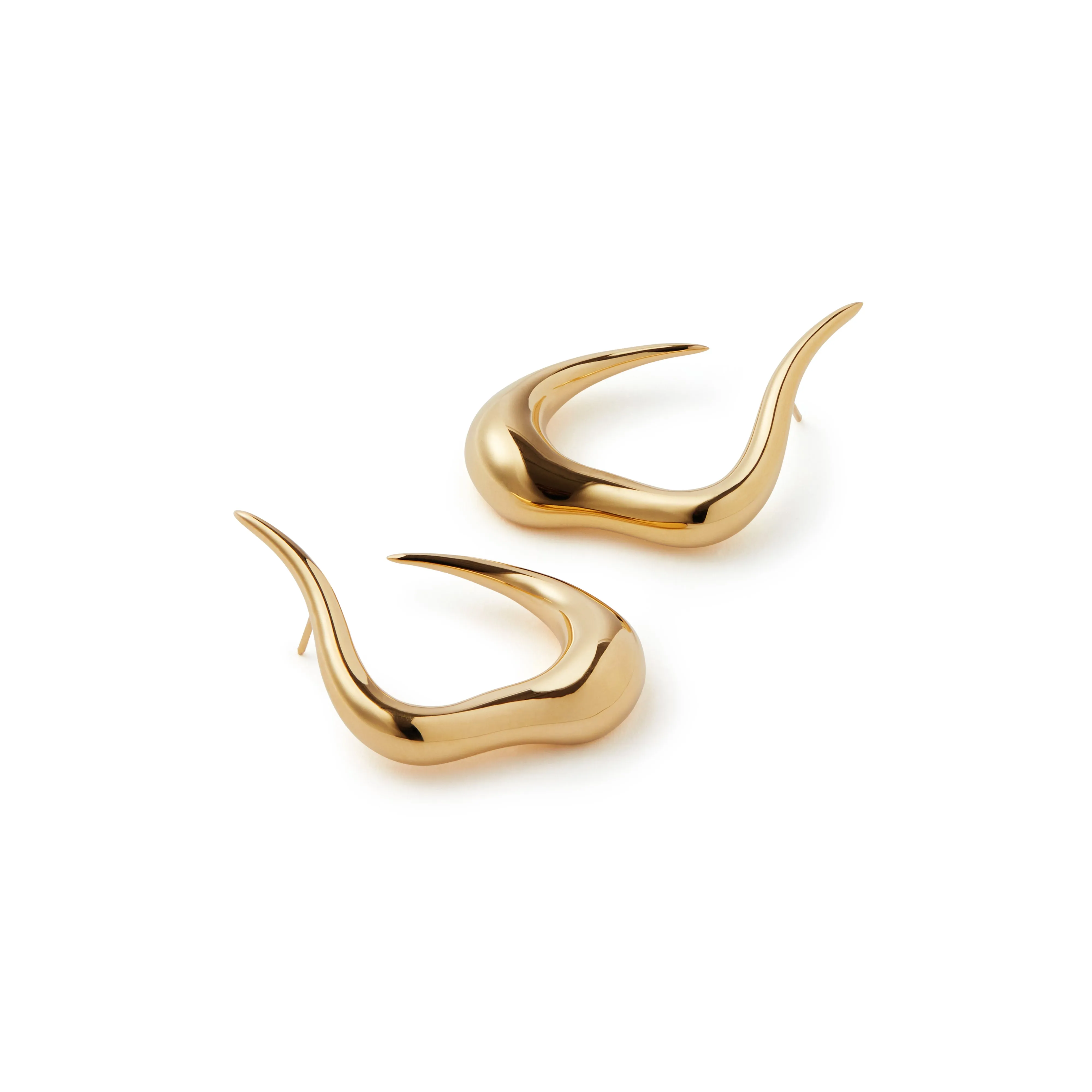Small Bold Stream Open Earrings