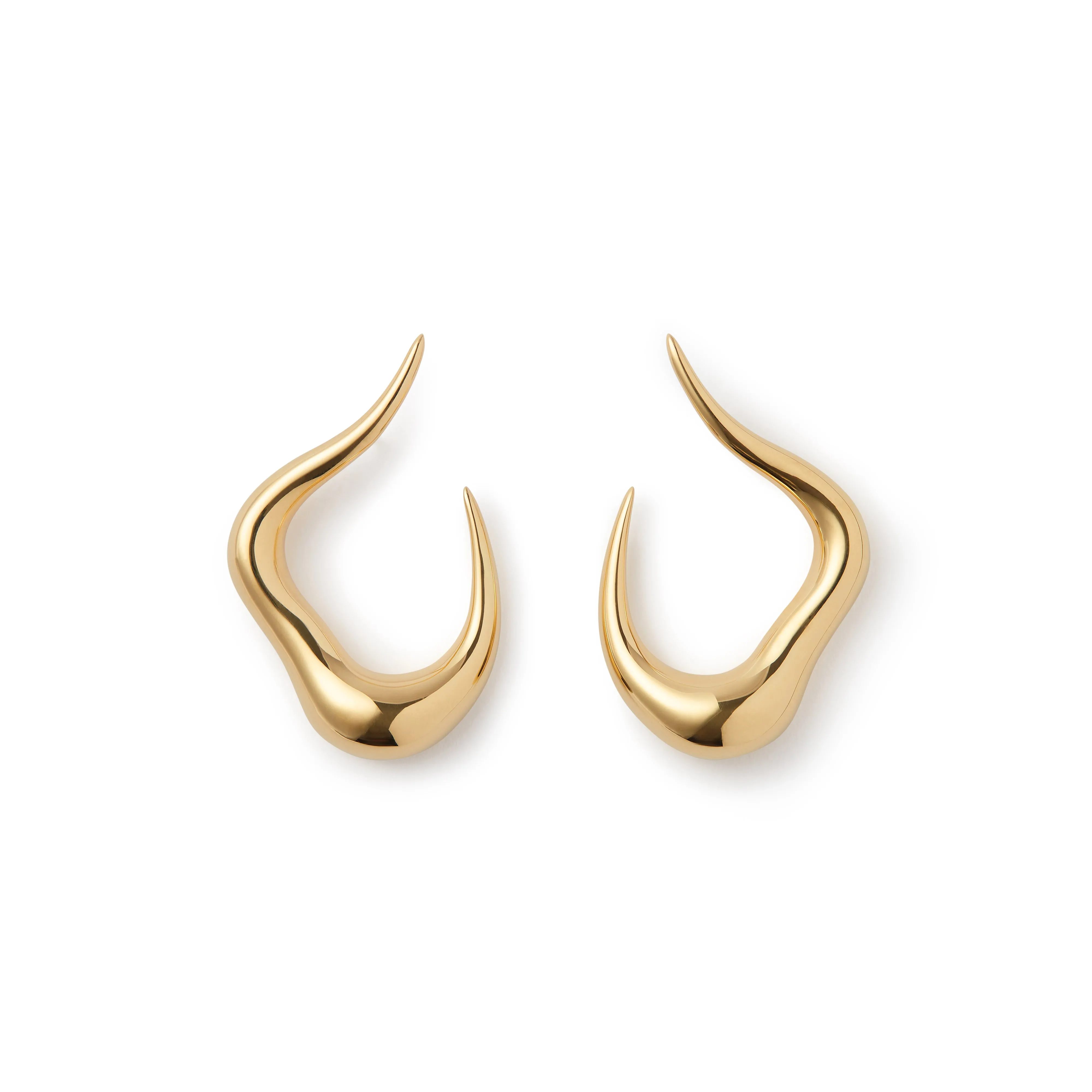 Small Bold Stream Open Earrings