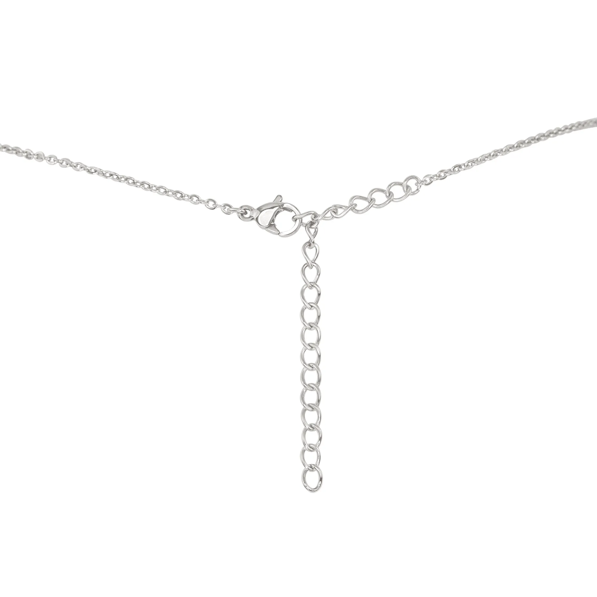 Sparkling Blue Lace Agate Faceted Bead Bar Necklace