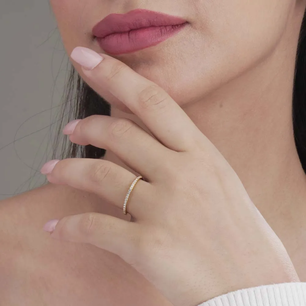 Sparkling Serenity Gold Ring