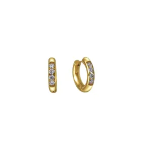 Stefani Sparkling Hoop Earrings