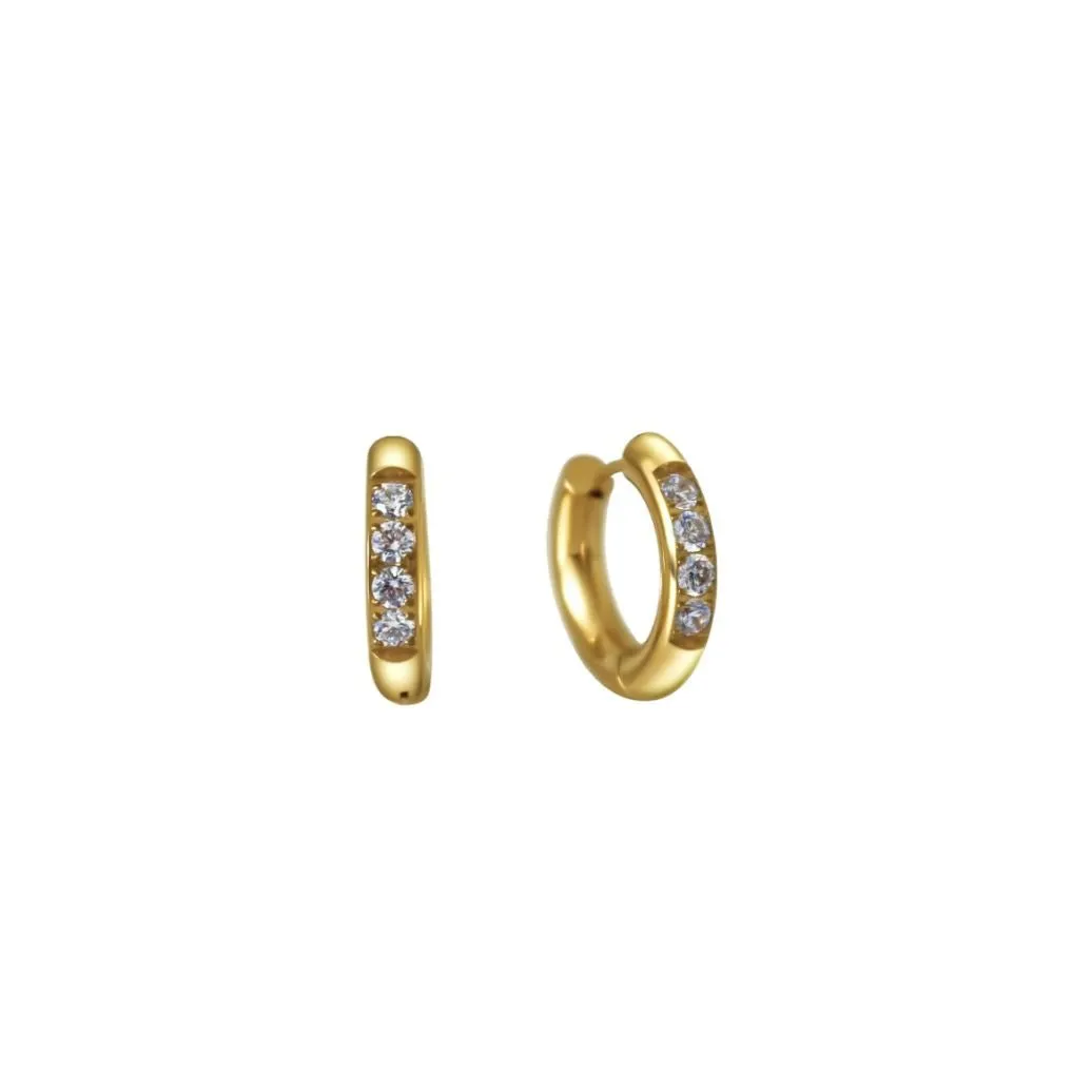 Stefani Sparkling Hoop Earrings