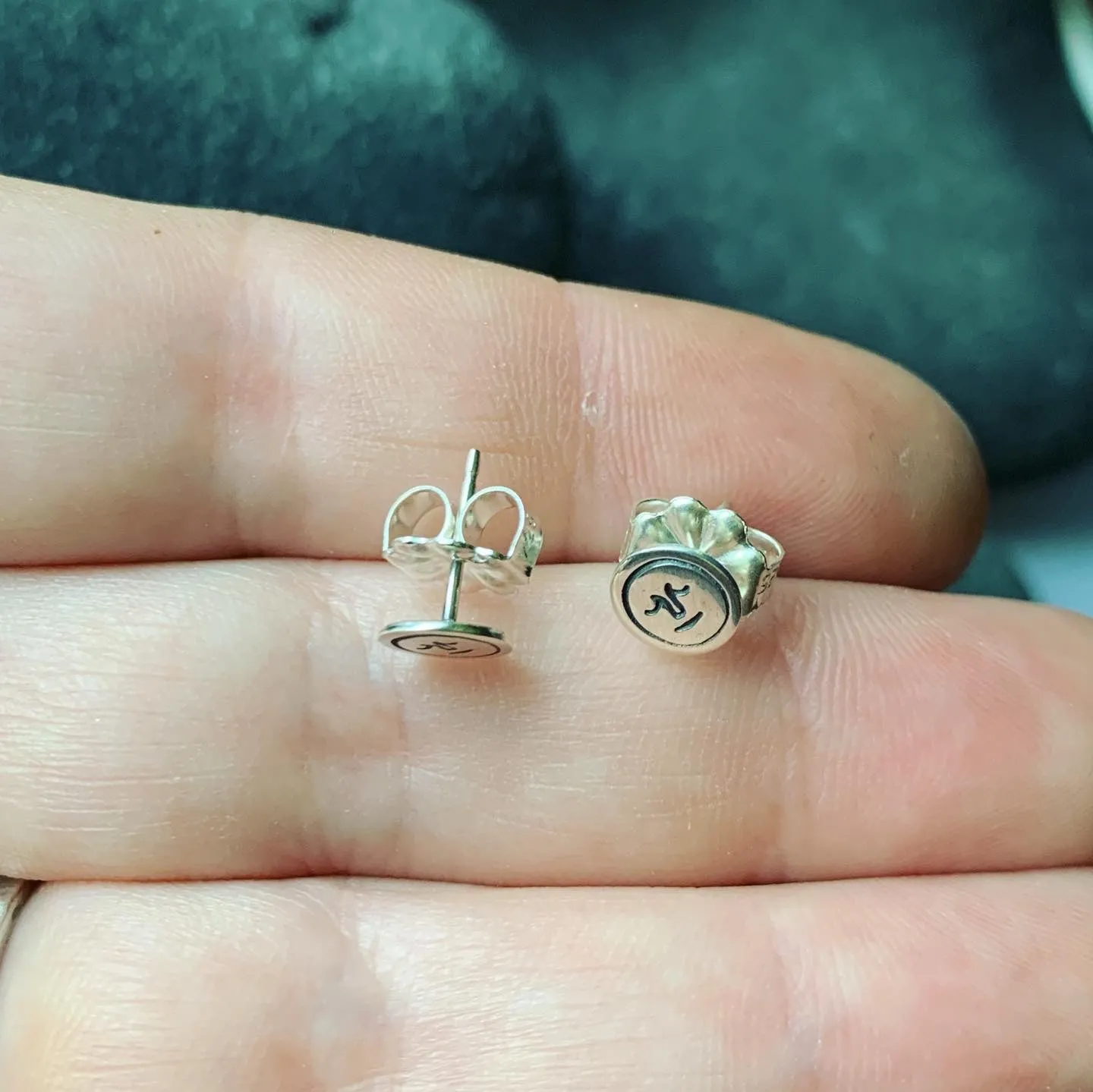 Sterling Silver Moon Man Posts