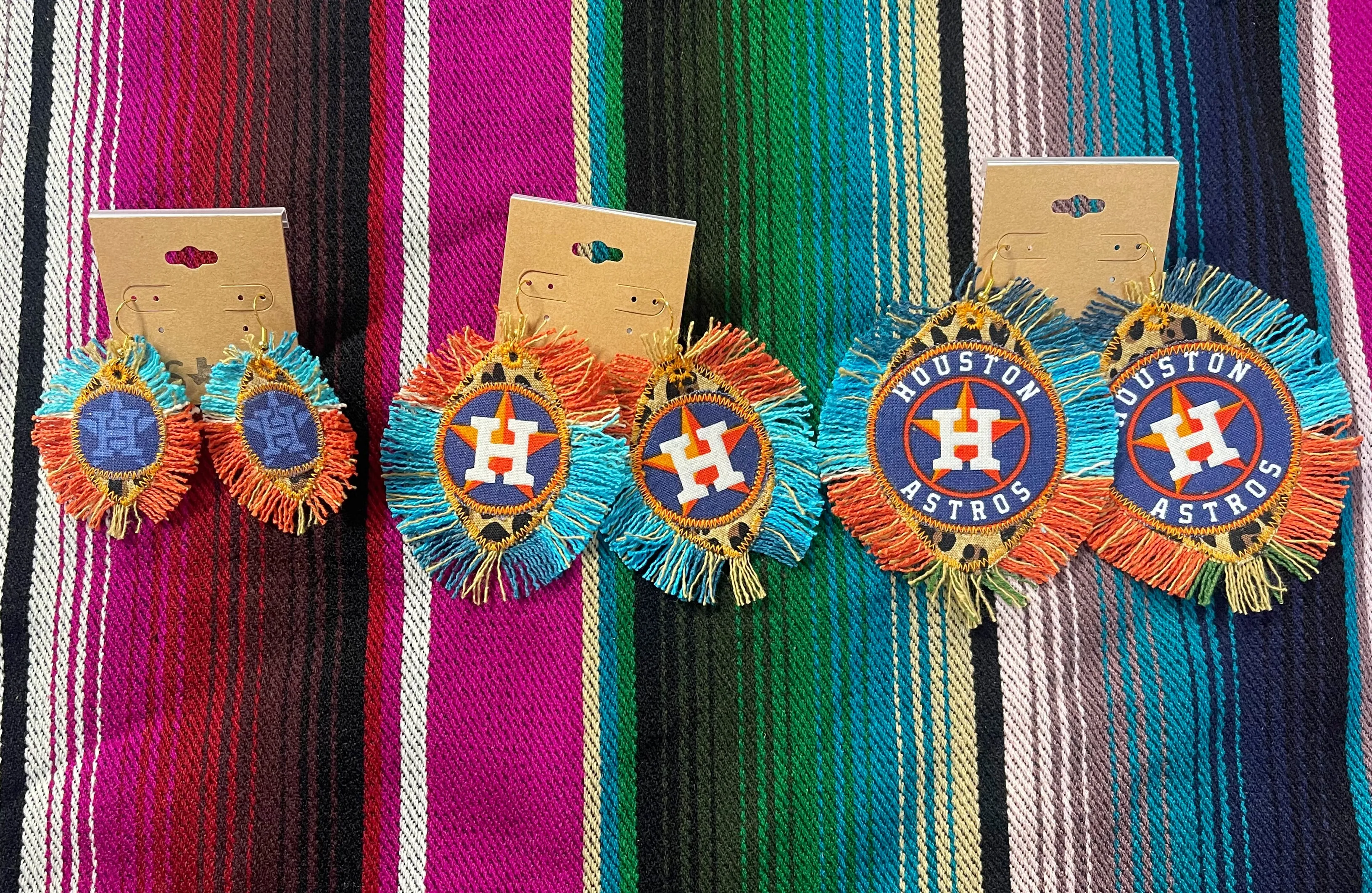 Sweet Serape Leopard HTOWN Earrings [3 sizes]