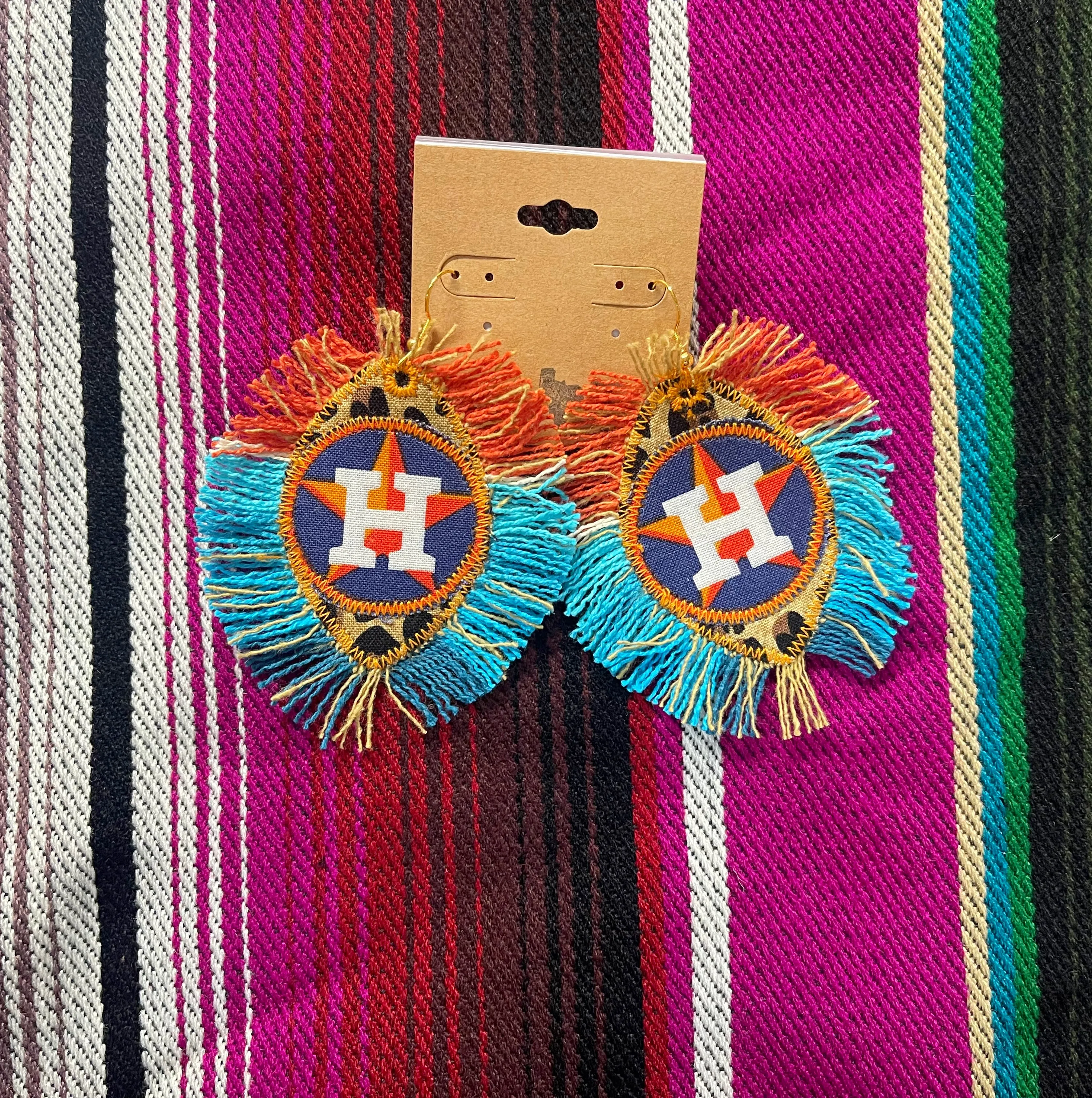 Sweet Serape Leopard HTOWN Earrings [3 sizes]