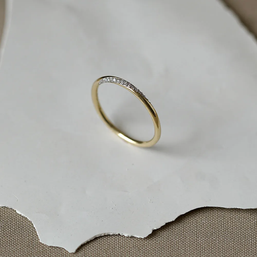 Twisted Diamond Thread Ring