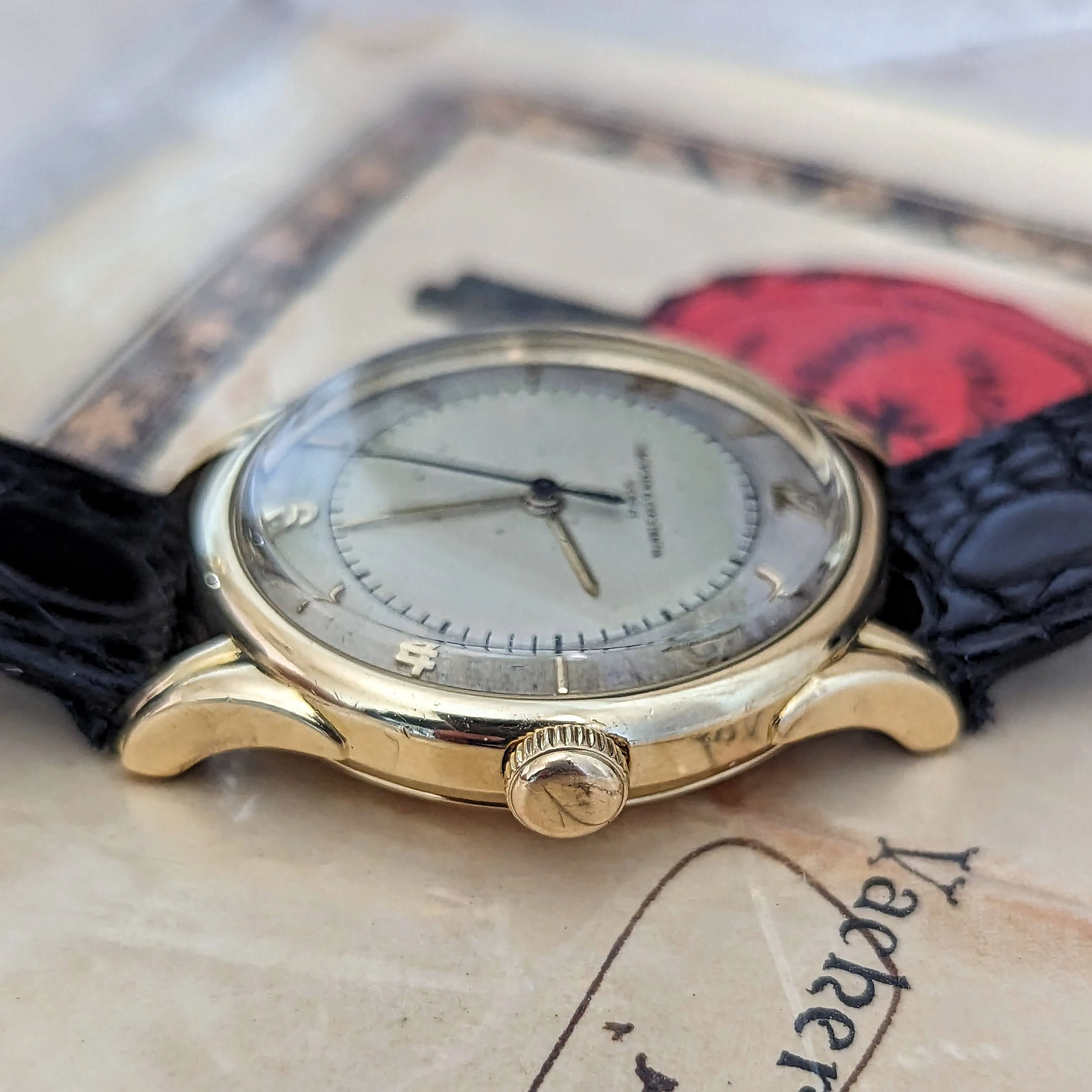 VACHERON & CONSTANTIN Geneve Wristwatch 18K GOLD Ref. 4466 Cal. 477/1 Bumper Automatic Watch - Box & Papers