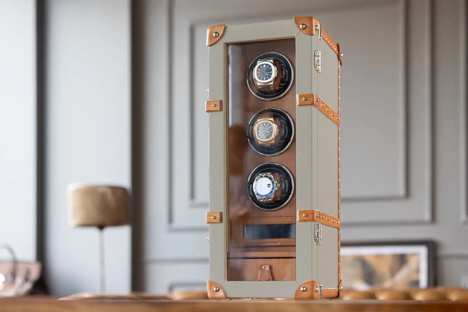 Watch Winder - Togo Beige