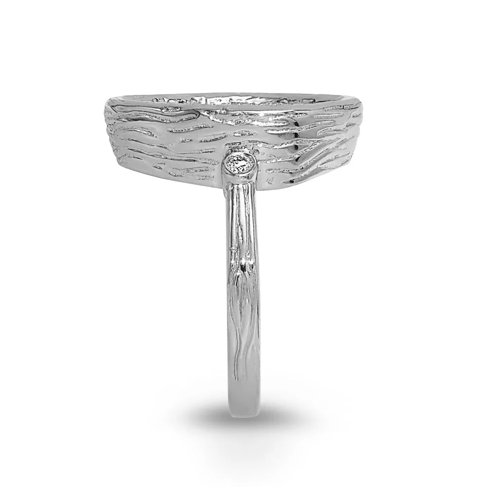White Gold Cluster Diamond Ring