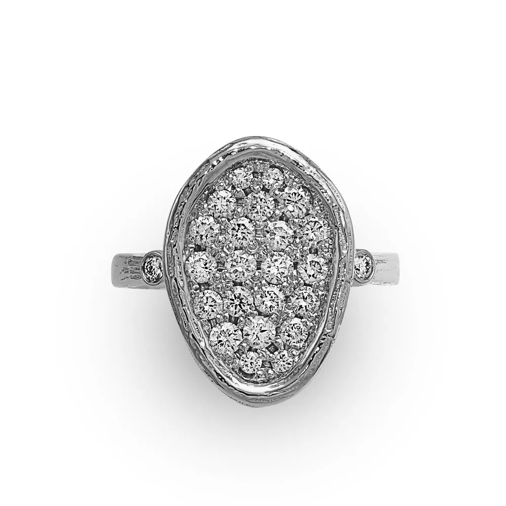 White Gold Cluster Diamond Ring