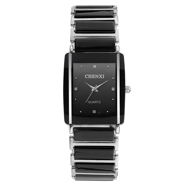 Womens White Black Silver Elegant Quartz Watches